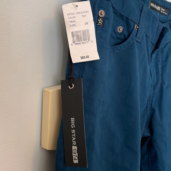 Teal Big Star ALEX Mid Rise Skinny Pants 28 - Picture 5 of 6